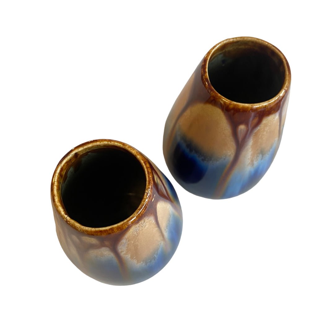 1920s Thulin Drip Glaze Vases - Any Old Vintage