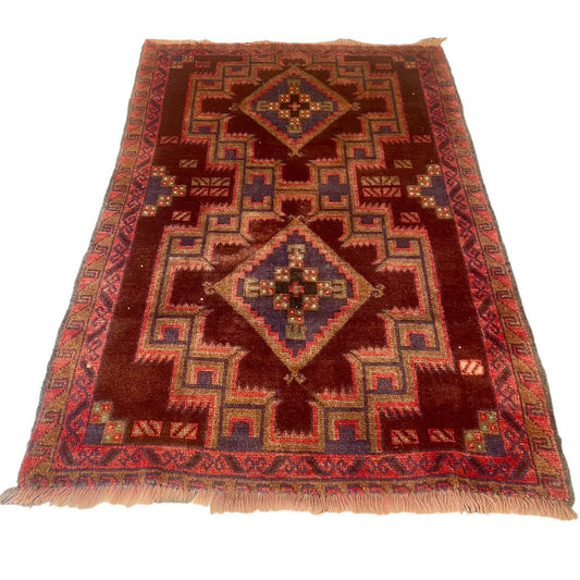 Afghan Tribal Rug, Baluchi Area. Hand Knotted - Any Old Vintage