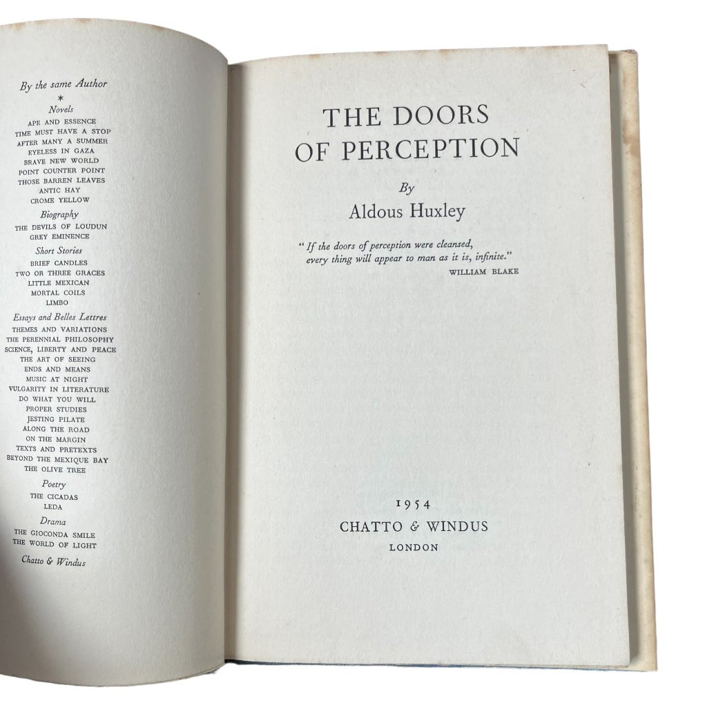 Aldous Huxley The Doors of Perception First Edition (1954) - Any Old Vintage