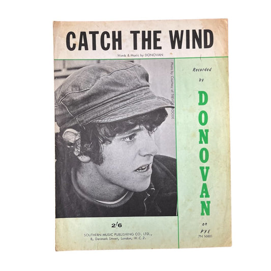 Donovan Catch the Wind Sheet Music 1965 - Any Old Vintage