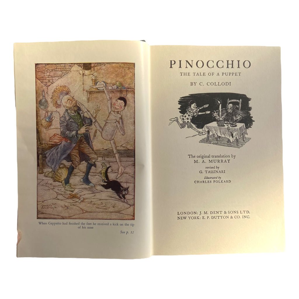 Illustrated 1968 Pinocchio The Tale of a Puppet Hardback Book - Any Old Vintage