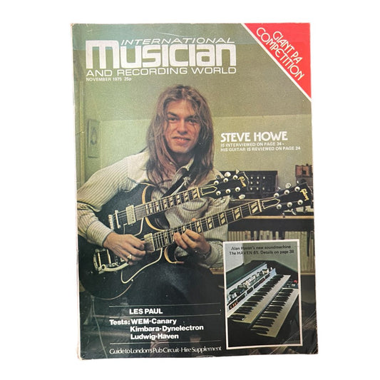International Musician and Recording World Nov 1975 Steve Howe - Any Old Vintage