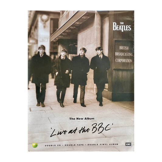 Large 1994 Beatles Live at the BBC New Album Promo Poster - Any Old Vintage
