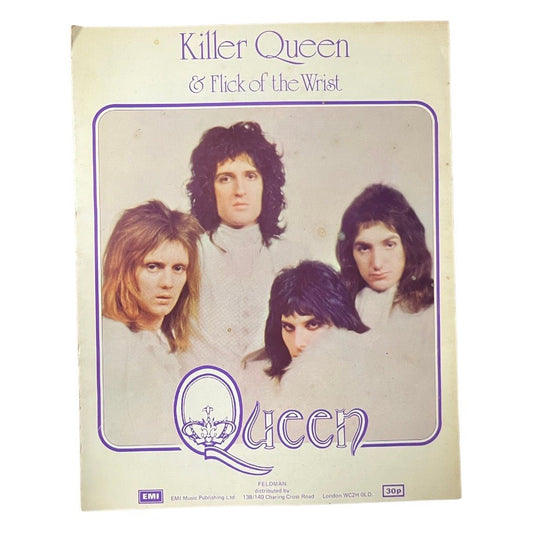 Queen Killer Queen & Flick of the Wrist Sheet Music 1974 - Any Old Vintage