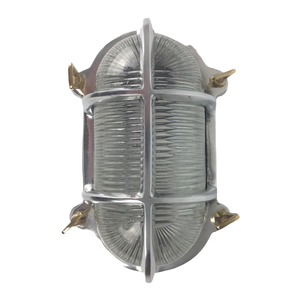 Retro Aluminium Oval Nautical Wall Light (IP44 Rated) - Any Old Vintage