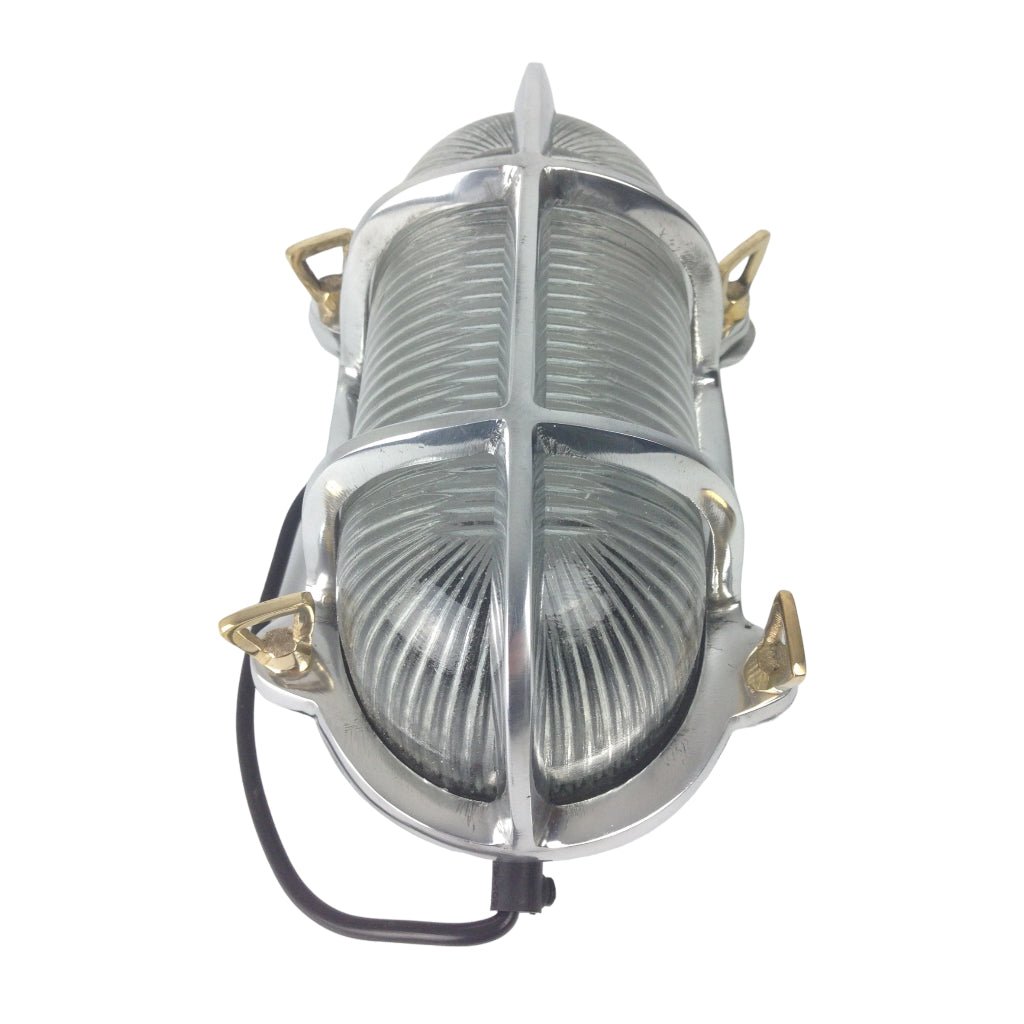 Retro Aluminium Oval Nautical Wall Light (IP44 Rated) - Any Old Vintage