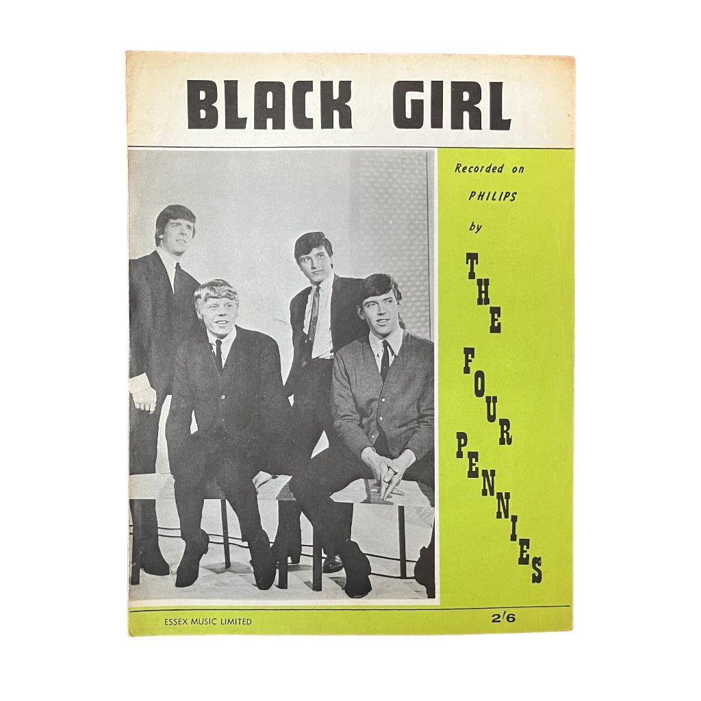 The Four Pennies Black Girl Sheet Music 1964 - Any Old Vintage