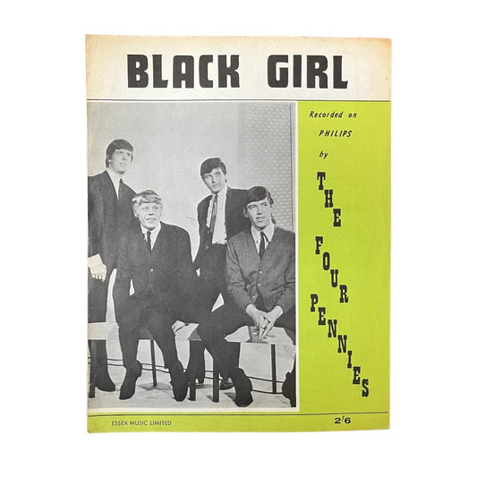 The Four Pennies Black Girl Sheet Music 1964 - Any Old Vintage