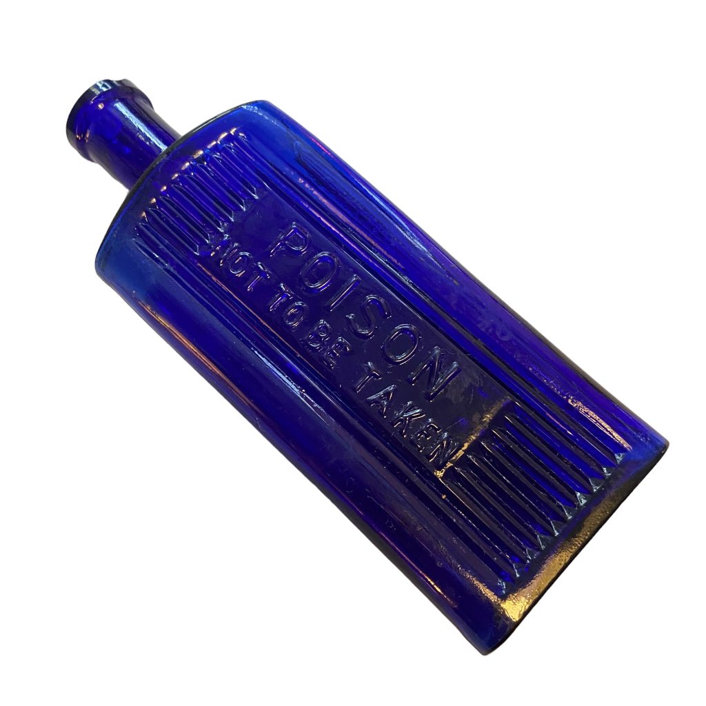 Victorian Cobalt Blue Decorative Bottles - Any Old Vintage