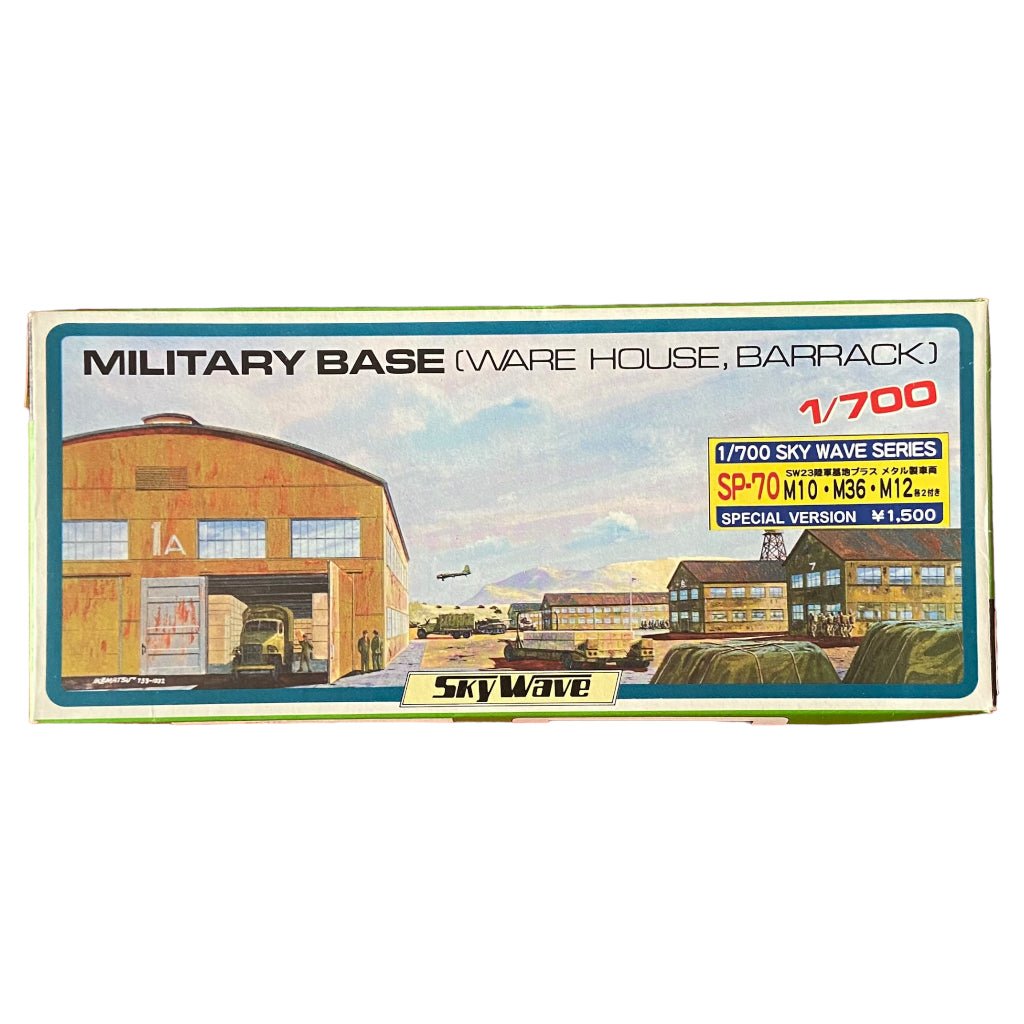 Vintage 1/700 Pit-Road Miltary Base Unmade Model Kit (B/W Box) - Any Old Vintage