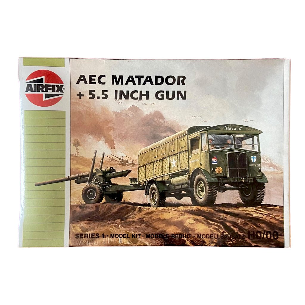 Vintage 1/76 Airfix AEC Matador plus 5.5 Inch Gun Unmade Model Kit - Any Old Vintage
