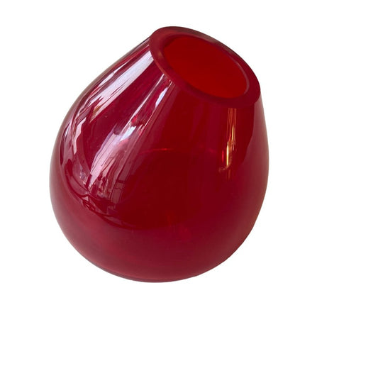 Vintage 1960s Red Art Glass vase - Any Old Vintage