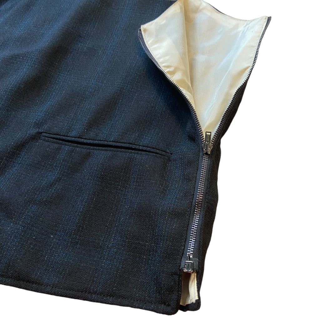 Vintage 1960s Side-Zip-Fastening Waistcoat - Any Old Vintage