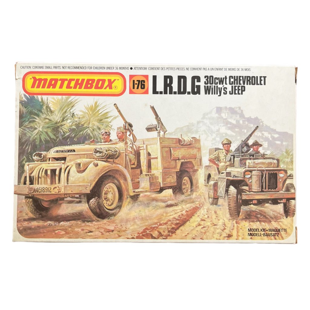 Vintage Matchbox 1/76 LRDG 30cwt Chevrolet & Willy's Jeep Unmade Model Kit - Any Old Vintage
