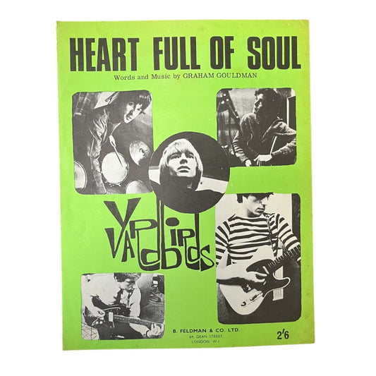 Yardbirds Heart Full of Soul Sheet Music 1965 - Any Old Vintage
